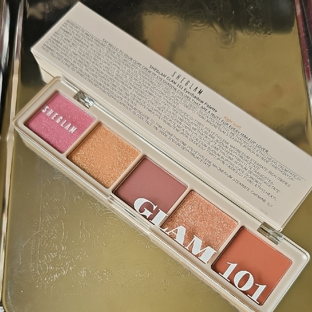 NIB Sheglam Glam 101 Eyeshadow Palette Night Spell Pinks & Peaches